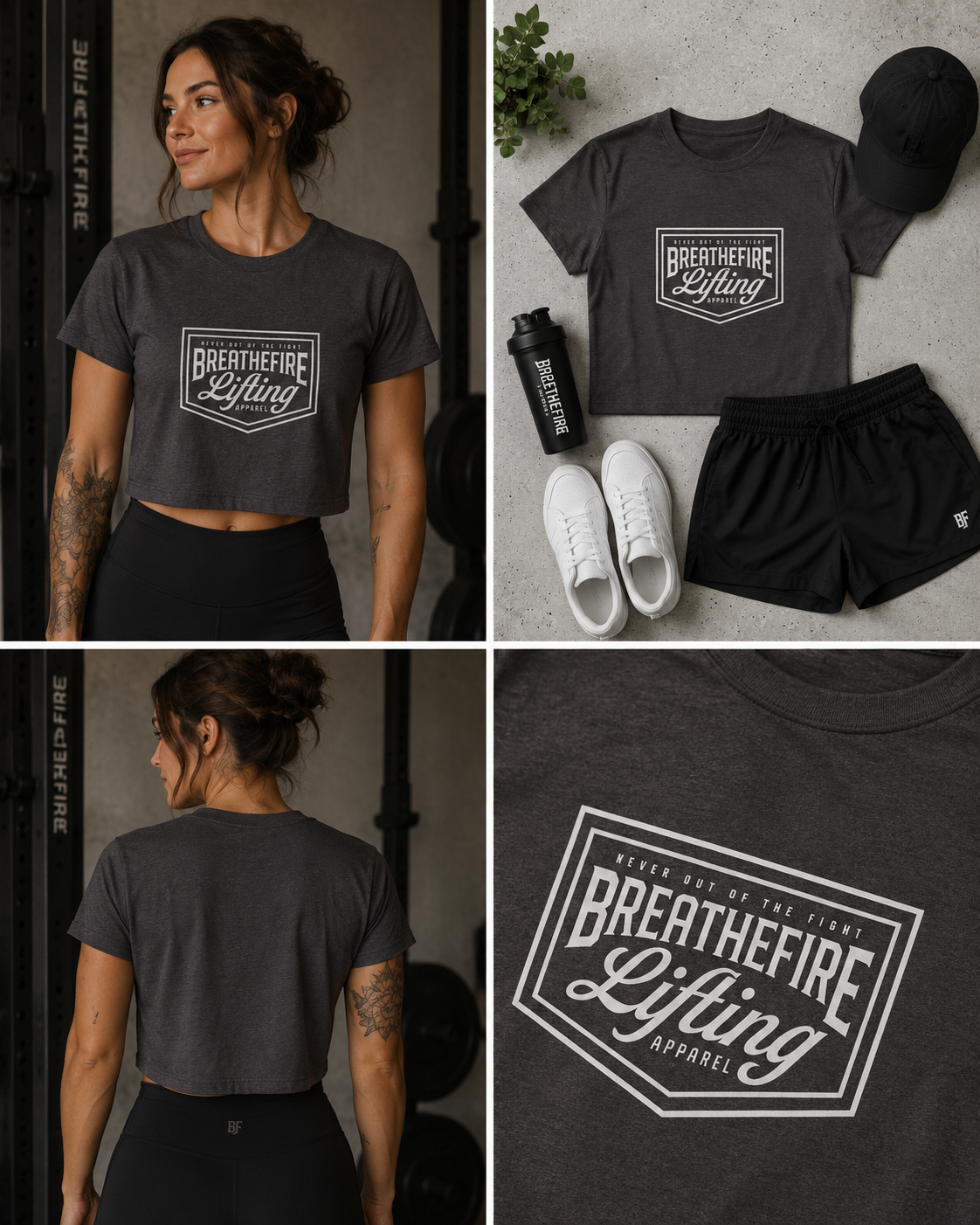 BreatheFire Women’s Flowy Cropped Tee