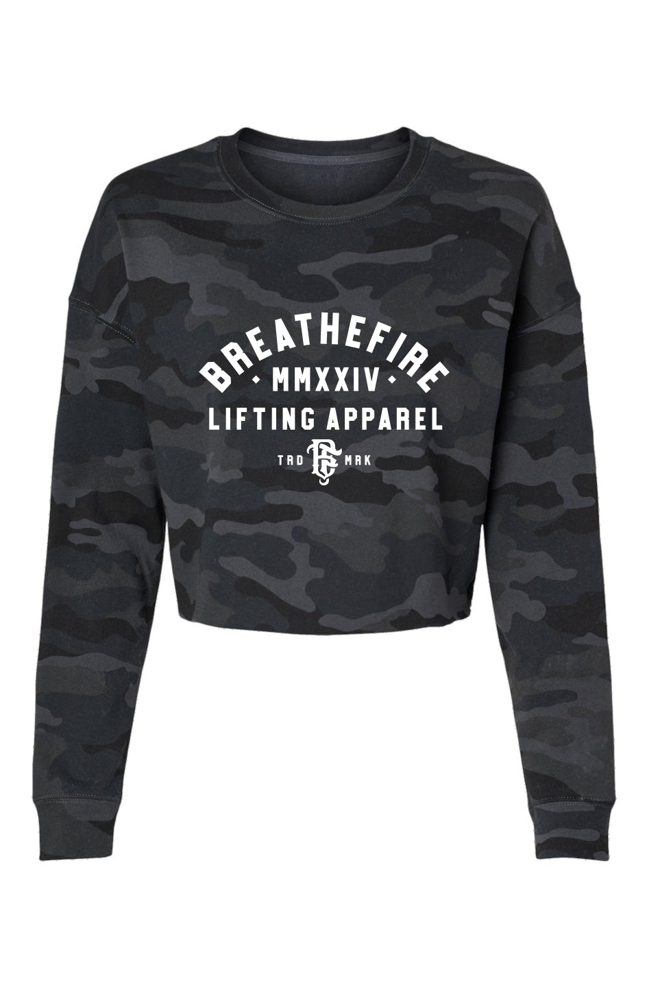 BreatheFire Lightweight Camo Cropped Crew