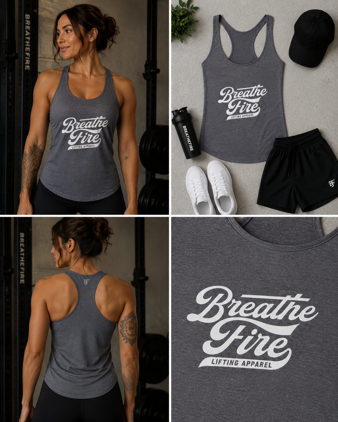BreatheFire Women’s Triblend Racerback Tank